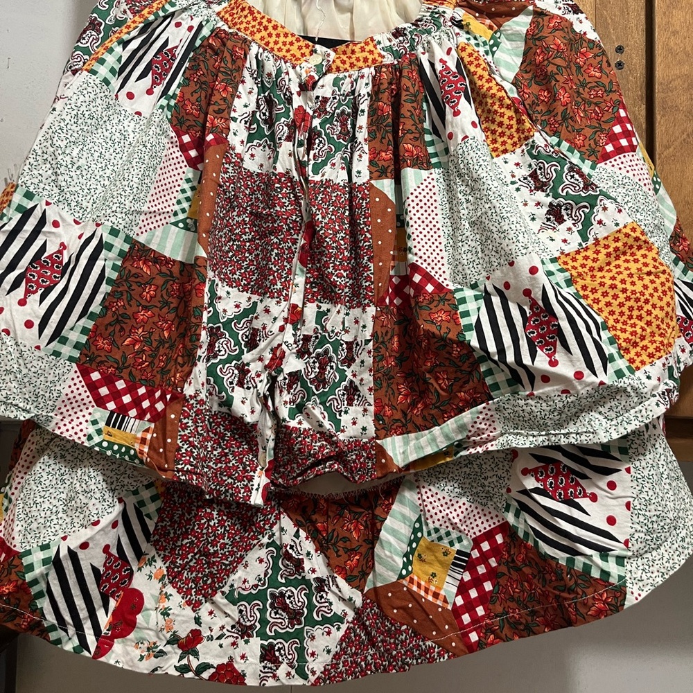 Cottage Core Mini Patchwork Skirt - image 1